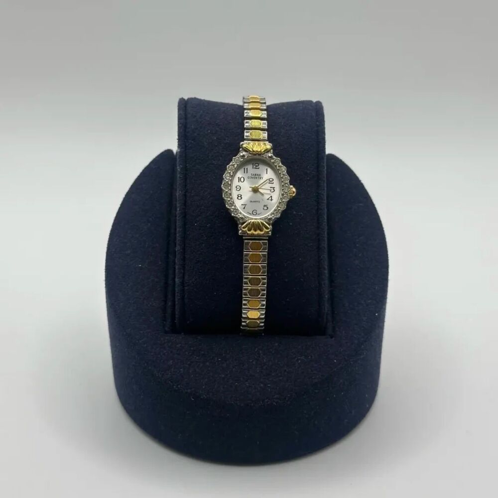 Vintage Sarah Coventry Quartz Two Toned Diamond Women's Watch